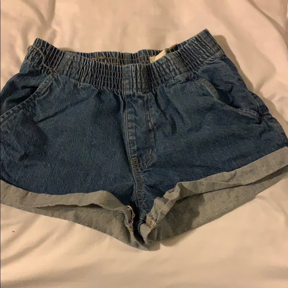 ✨dark denim shorts